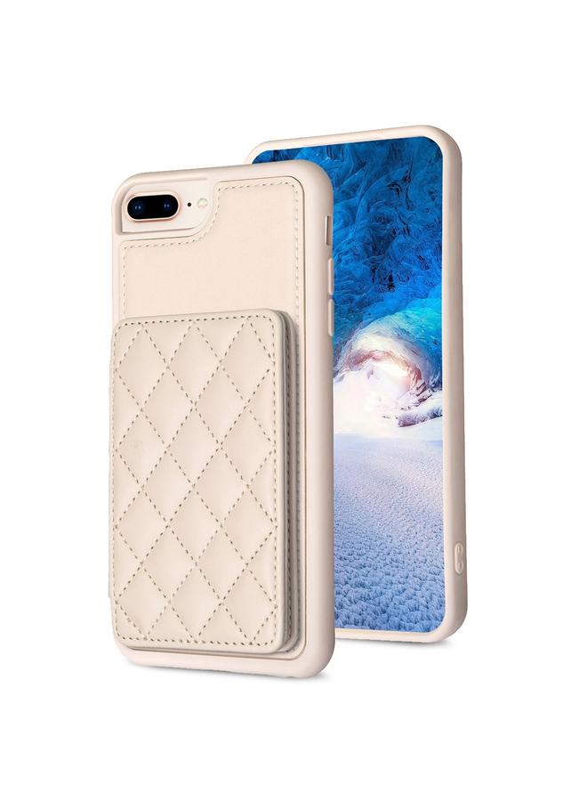 اس-توب جراب هاتف BF25 بتصميم مربع منقوش وحامل بطاقات لهاتف iPhone 8 Plus / 7 Plus - Image 1