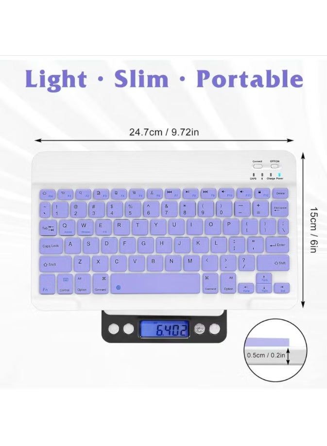 LIVVY Rechargeable Bluetooth Keyboard and Mouse Combo, Ultra-Slim Portable Wireless Arabic/English Keyboard with Mouse, Compact Keyboard Mouse Set for Android, Windows, Tablet, Laptop, Cell Phone - Image 5