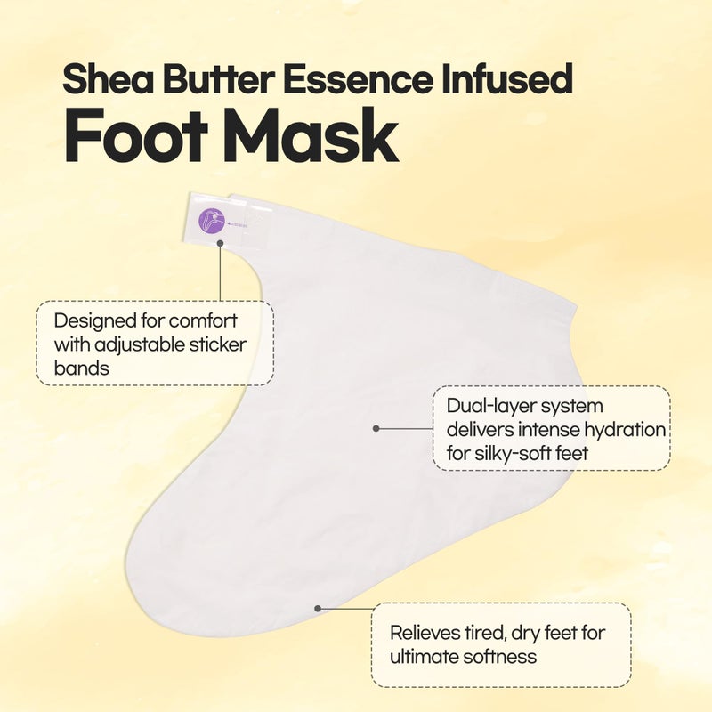 Epielle Epielle Hydrating Foot Masks (Socks 6pk) for foot cracked and dry heel to toe and callus Spa Masks - Shea butter + Jojoba Oil + Vitamin E Moisturize, Mothers Day GIfts - Image 5