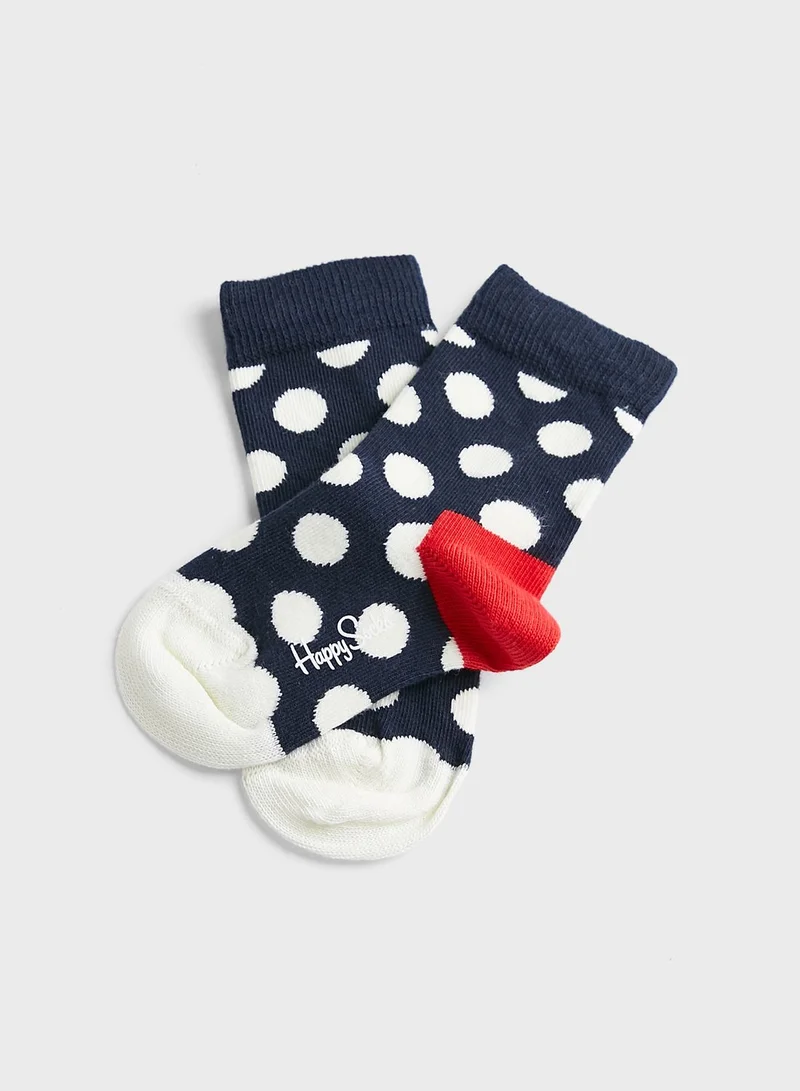Happy Socks Kids 2 Pack Stripe Socks