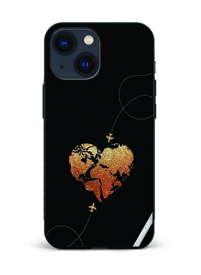 غطاء حماية لجهاز آبل آيفون 13 ميني بتصميم سفر أسود