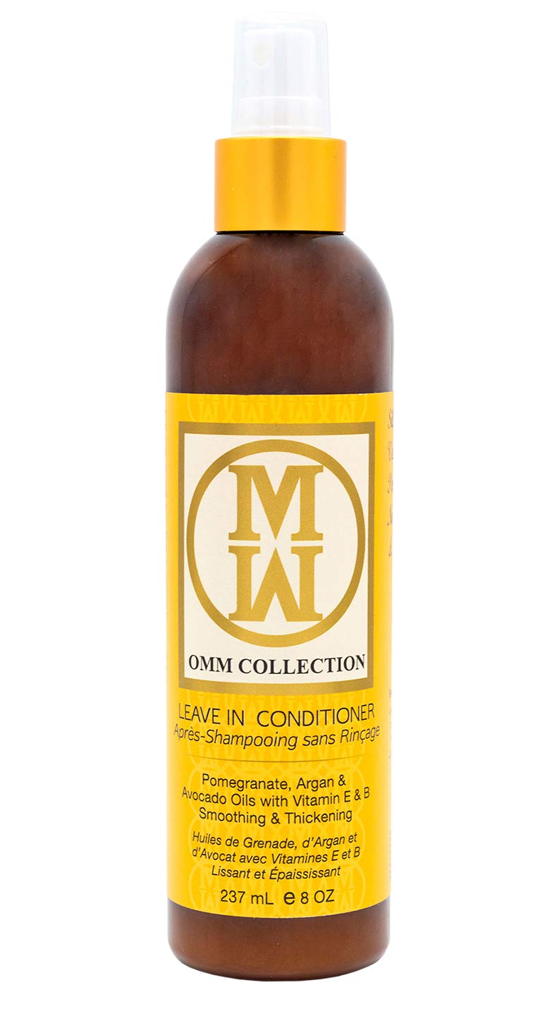 OMM Collection Natural Lightweight Leave In Conditioner-Moisturizing Detangler Spray For Frizzy & Curly Hair - Color Safe Cream Conditioner, For Dry Damaged & Over Processed Hair