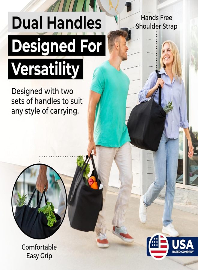 3PCS XL travel bag with real pockets, long shoulder straps, and short handle. Durable, foldable, and washable - Image 3