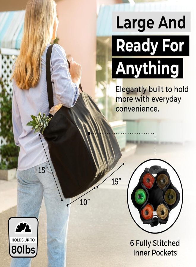 3PCS XL travel bag with real pockets, long shoulder straps, and short handle. Durable, foldable, and washable - Image 2