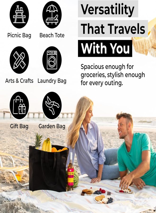 3PCS XL travel bag with real pockets, long shoulder straps, and short handle. Durable, foldable, and washable - Image 5