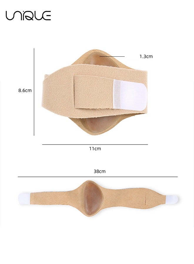 Unique 2 Pairs of Arch Braces - Upgraded Adjustable Orthopedic Wrap Compression Arch Support Brace with Gel Pads for Flat Feet and Plantar Fasciitis Pain Relief - Unisex - (Skin Tone)  - Image 2