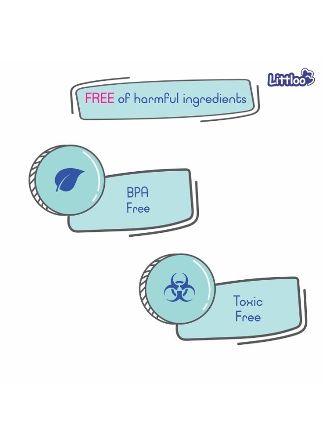 LITTLOO Baby U -Shaped Silicone Manual Tooth Brush With Soft & Elastic Bristles For Complete 360 Degree Dental Cleaning, Specially Designed For Toddlers & Children - (Pink) - Image 2