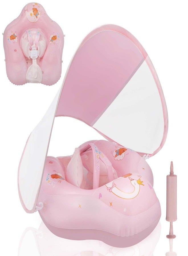 LOOWARTS Baby Float with Canopy,Infant Pool Float with Safety Seat,Baby Swimming Float & Swim Float & Water Float UPF50+ UV Protection for Toddler from 3 to 12 Months. - Image 1