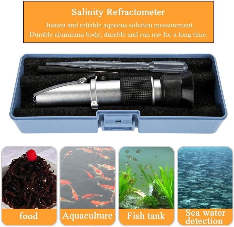BOWONG Salinity Refractometer for Seawater and Marine Fishkeeping Aquarium 0-100 PPT with Automatic Temperature Compensation - Image 2