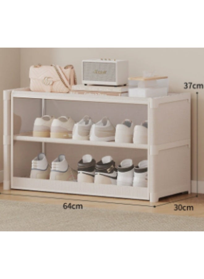 Arabest Flip-Drawers Shoe Rack Shoe Storage Cabinet Flip Down Shoe Storage Modern Shoe Cabinet Hallway Cupboard Storage Organiser Footwear Stand Rack Standing Shoe Organizer For Hallway(White,37*64cm - Image 2