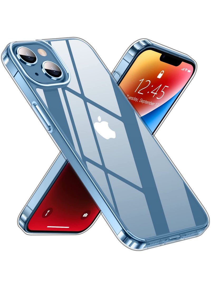 Delivus Iphone 14 clear case Anti Yellowing Anti Drop Anti-scratch Comfortable hold Shock Absorbing (Iphone 14) - Image 1