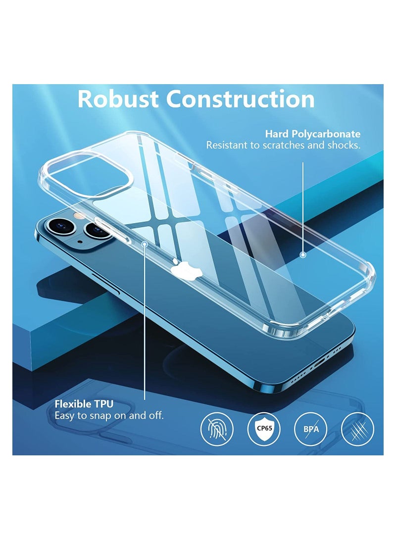 Delivus Iphone 14 clear case Anti Yellowing Anti Drop Anti-scratch Comfortable hold Shock Absorbing (Iphone 14) - Image 4