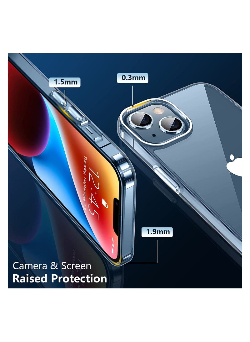 Delivus Iphone 14 clear case Anti Yellowing Anti Drop Anti-scratch Comfortable hold Shock Absorbing (Iphone 14) - Image 2