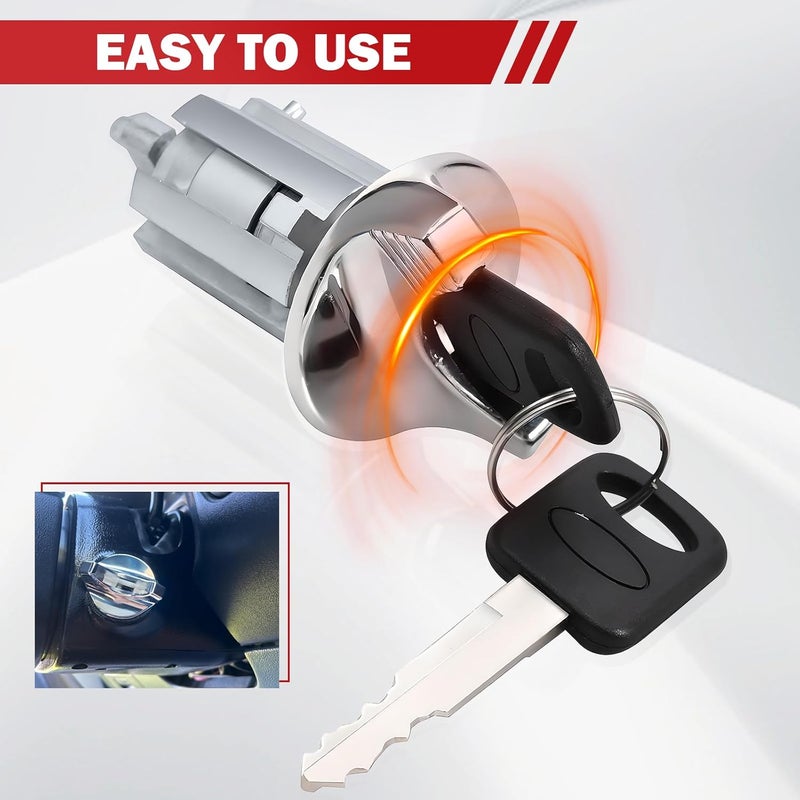 Yikesai Door Lock Cylinder & Ignition Switch w/Keys Compatible with 1990-1995 Ford F150 F250 F350 E150 E250 E350 Bronco Ranger Mercury Grand Marquis - Image 4