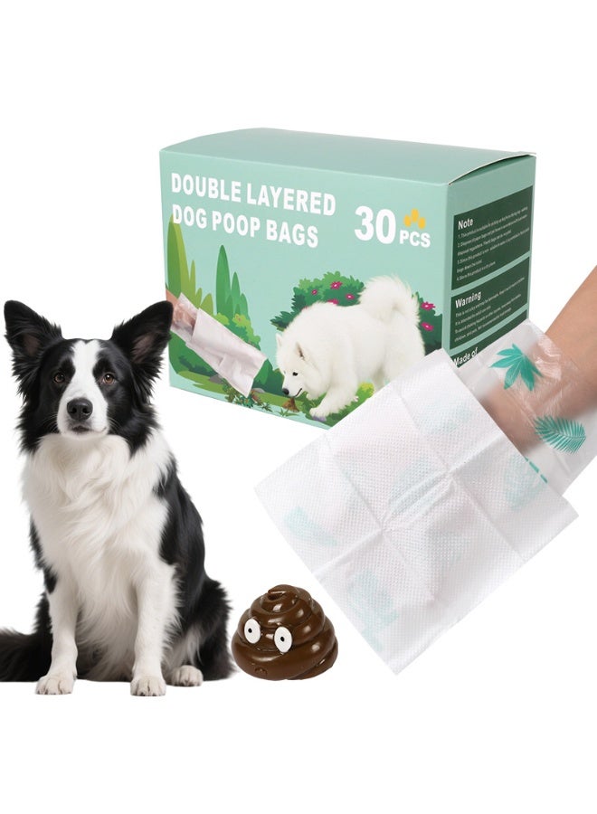 Double Layered Dog Poop Bags 30 Pcs – Leak-Resistant Pet Waste Cleanup Bags - Image 1