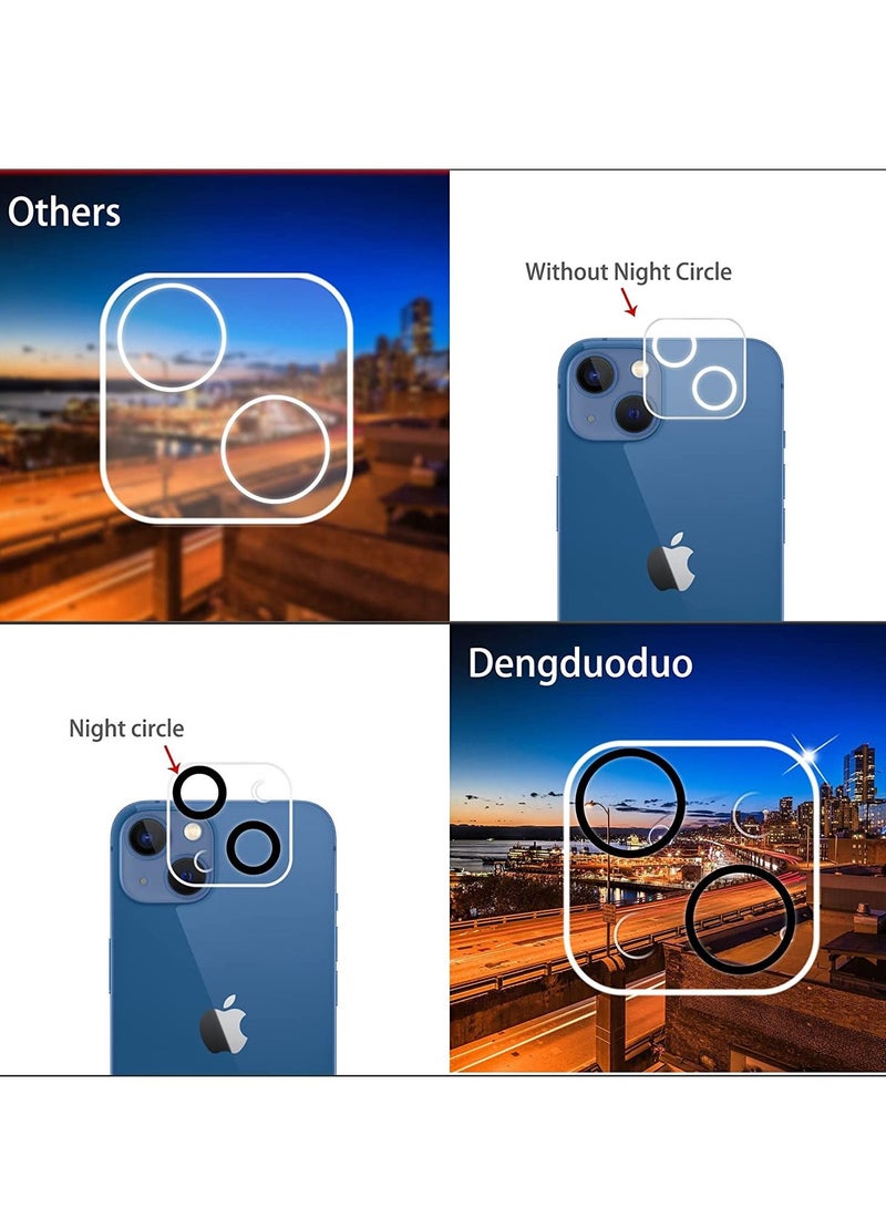 【3 Pack】 Tempered Glass Camera Lens Protector for  iPhone 14 Max 6.7", Ultra HD, 9H Hardness, Anti-Scratch, Case Friendly, Easy to Install [No Affect on Night Shots] - Image 4