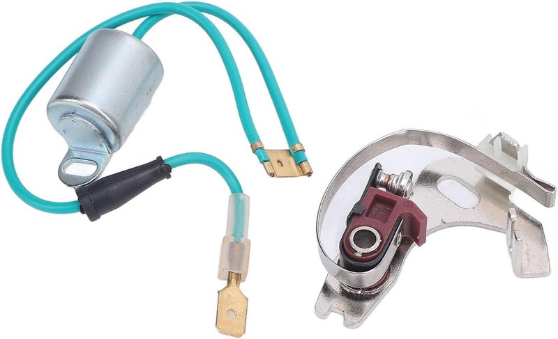 aqxreight Distributor Points and Condenser Set Metal Construction Professional Distributor Points Kit Replacement for 43D 45D 4 6 Cylinder for Enthusiasts Usin and - Image 1