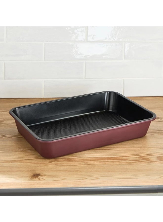Bisbell 37 cm Square Baking Pan, Non-Stick Deep Oven Tray for Cakes, Brownies, Roasting, Lasagna, Bread & Everyday Baking - Image 1