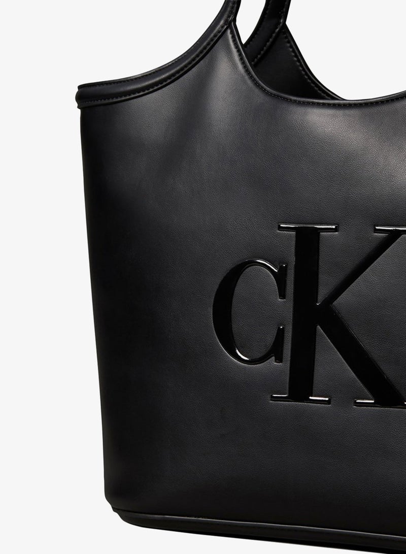 CALVIN KLEIN Contrast Monogram Tote Bag - Image 4
