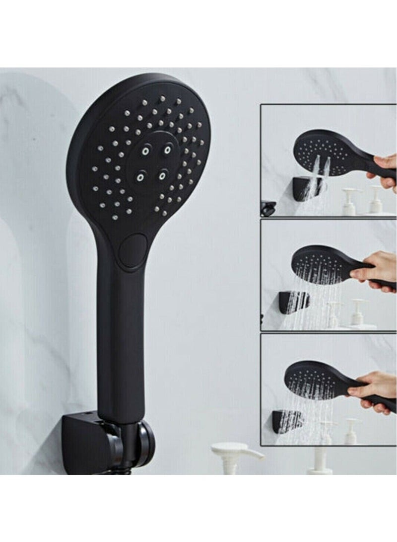 ارواق صنبور حوض الاستحمام من النيكل المصقول، صنبور خلاط مثبت على الحائط، دش يدوي، حشو الحوض - Image 4