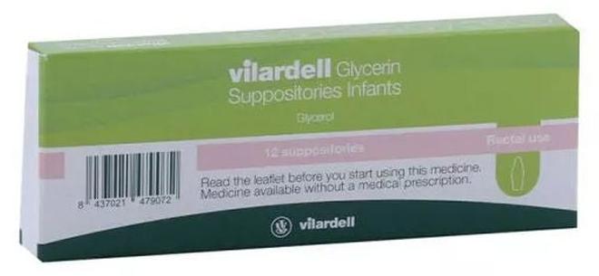 Vilardell Glycerin Supp للرضع 12S