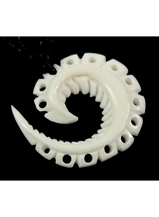 Swimmi Hand Carved Maori Bone Fish Hook Pendant 16 to 32 inch Adjustable Cord Necklace Jewelry FA323 - Image 4