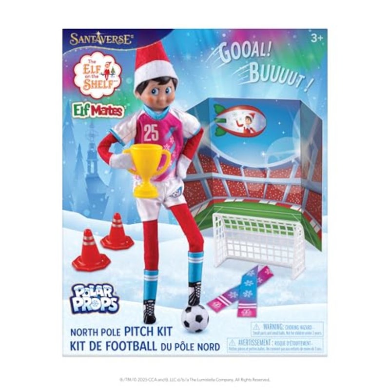 Polar Props North Pole Pitch Kit - 11-in-1 Elf Props and Accessories for Easy Sporty Soccer Elf Scenes - Scout Elf Not Included - Image 1