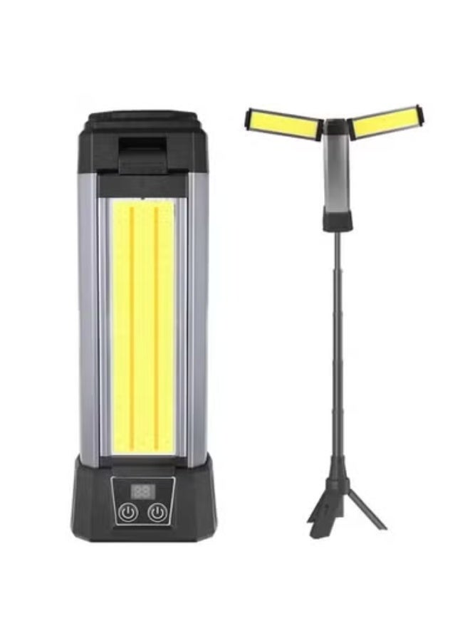 إلترازون High Quality 2000 Lumens Portable Work Light with Type-C Rechargeable Battery, Powerful LED Floodlight with Adjustable Stand, Durable and Waterproof Design, Ideal for Outdoor Activities, Garage Work, Emergency Situations, Camping, Construction, and Home Use - Image 1