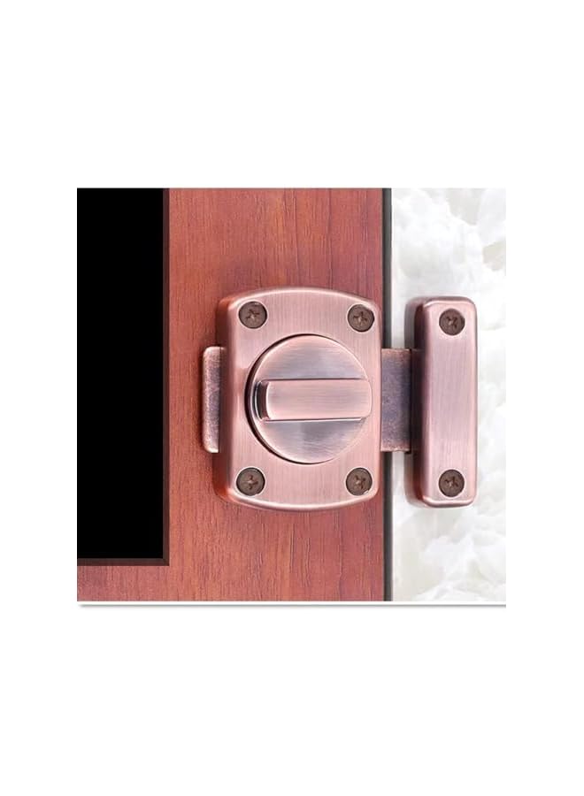 PROMASS Rotate Bolt Latches Hardware,Rotate Barn Door Lock, Rust-Resistant Metal Gate Latch with Screws, Easy to Install Safety Door Slide Lock for Inside Door, Wooden Doo (4Pack Large) - Image 2