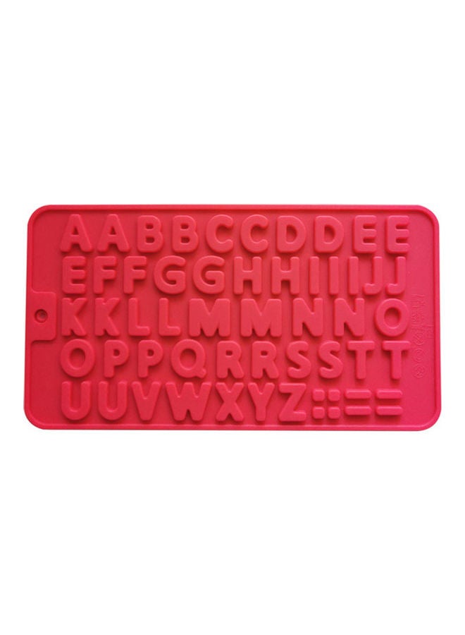 NIBEMINENT Alphabet Silicone Cake Mold Red 21 x 11cm - Image 1