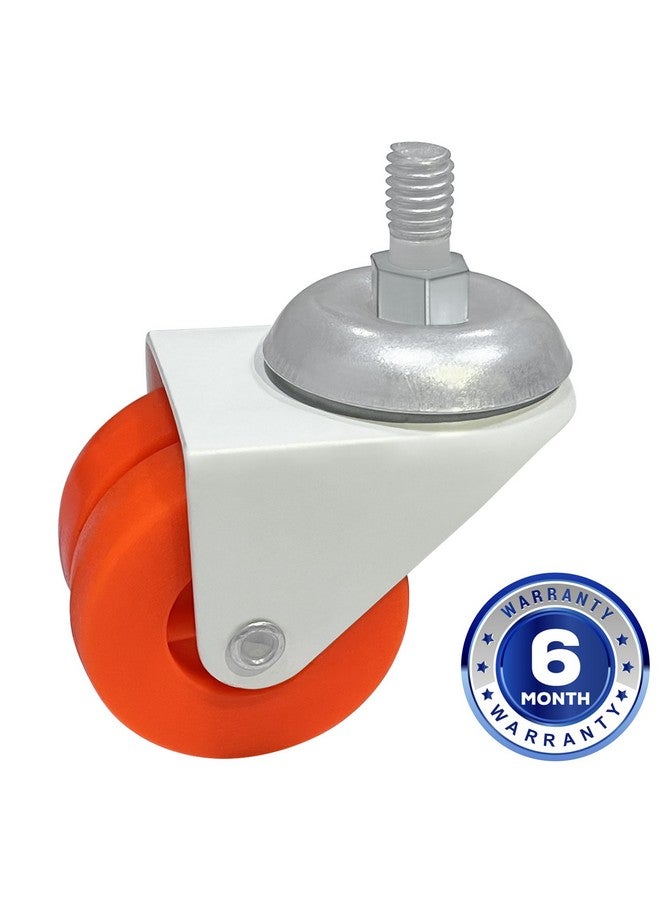 IMPEX Heavy Duty 360 Degree Swivel Double Wheel Castor Screw Type/Thread Type Wheel 50 mm for Office Chair Wheels, Shopping Trolley, Furniture Equipment and More (Set of 4) - Image 2