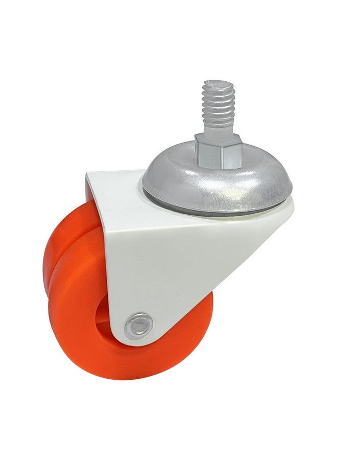 IMPEX Heavy Duty 360 Degree Swivel Double Wheel Castor Screw Type/Thread Type Wheel 50 mm for Office Chair Wheels, Shopping Trolley, Furniture Equipment and More (Set of 4) - Image 1