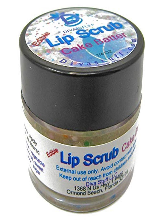 Diva Stuff Ultra Hydrating Lip Scrub For Soft Lips Gentle Exfoliation Moisturizer & Conditioner Cake Batter Flavor  ¼ Oz (Made In The Usa) - Image 1