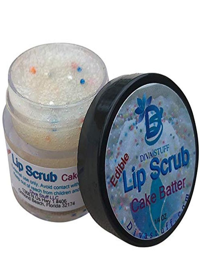 Diva Stuff Ultra Hydrating Lip Scrub For Soft Lips Gentle Exfoliation Moisturizer & Conditioner Cake Batter Flavor  ¼ Oz (Made In The Usa) - Image 2