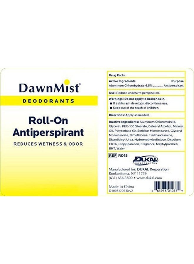 DawnMist Bulk Buy: Lot of 6 Travel Size 1.5 oz Dawn Mist Deodorants Roll-On Antiperspirant - Image 2