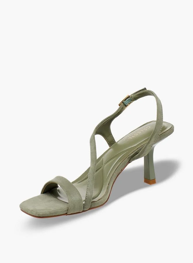 Celeste GREEN Women Solid Stilettos Heel Sandals for Women | Best Price UAE