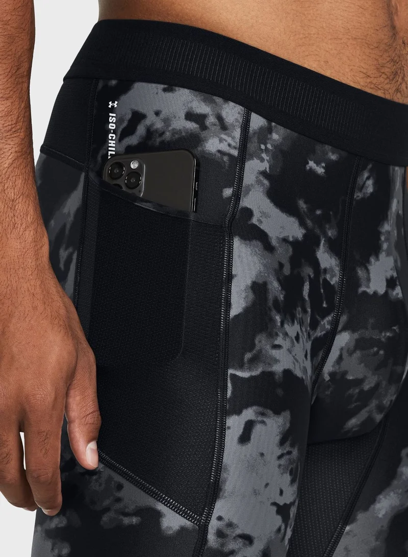 UNDER ARMOUR Heatgear Isochill Printed Compression Leggings