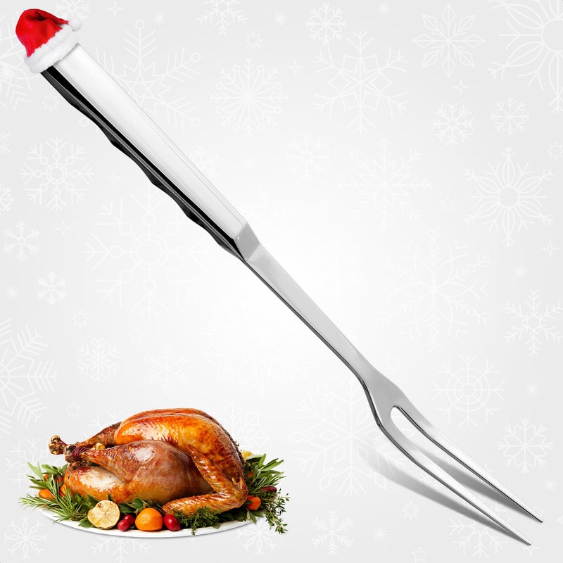 LAGARTO Carving Fork for Meat â€“ 11" Two-Prong Stainless Steel Meat Fork with Long Heat-Resistant Handle, Durable and Practical for Grilling, Cooking, and Serving - Classic BBQ Design - Image 1