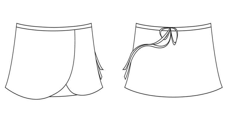 Mirella Bloch Dance Women's Georgette Wrap Skirt, White, One Size - Image 2