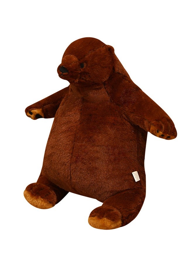Generic Cartoon Dark Brown Bear Seated Plush Toy, Ultra Soft and Cuddly Stuffed Animal Size 60cm  - Image 2