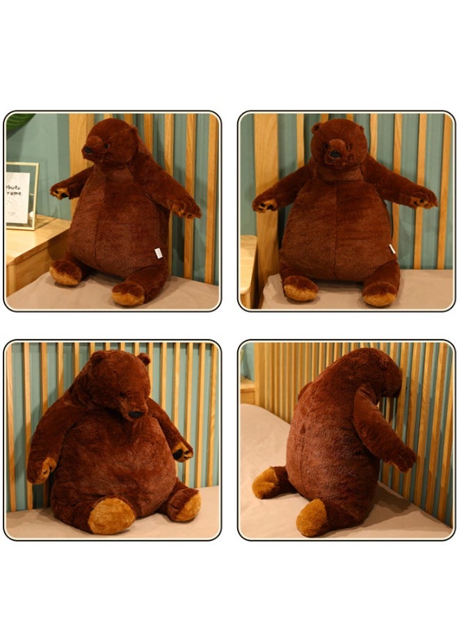 Generic Cartoon Dark Brown Bear Seated Plush Toy, Ultra Soft and Cuddly Stuffed Animal Size 60cm  - Image 3