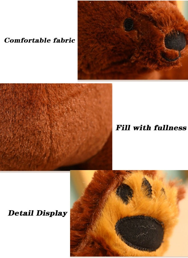 Generic Cartoon Dark Brown Bear Seated Plush Toy, Ultra Soft and Cuddly Stuffed Animal Size 60cm  - Image 4