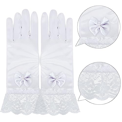 ICECUTE 4 PCS Princess Crown Accessories Kit,Incl. Flower Crown/Brooch/Earring/Glove,Dress Up Accessories for Women Gold - Image 4