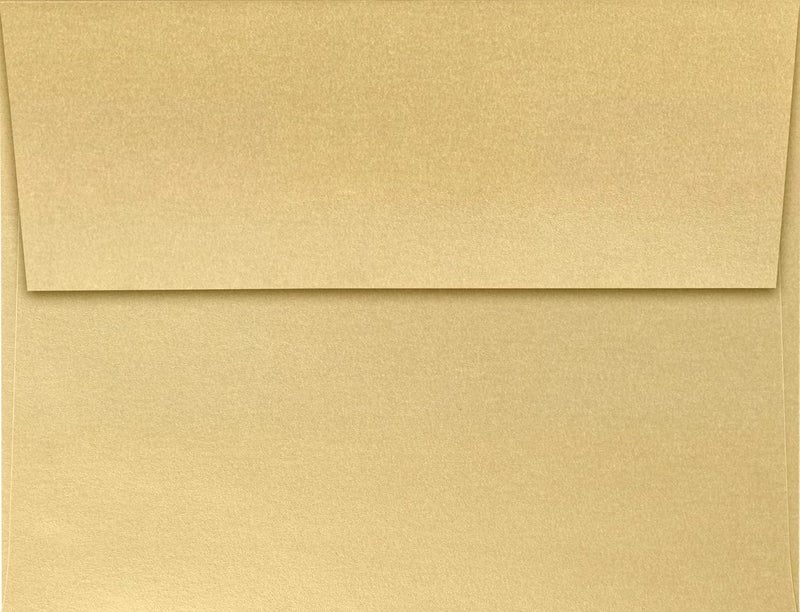 LUXPaper A2 Invitation Envelopes | Peel & Press | 4 3/8" x 5 3/4" | Blonde Gold Metallic | 80lb. Text | 50 Qty - Image 2