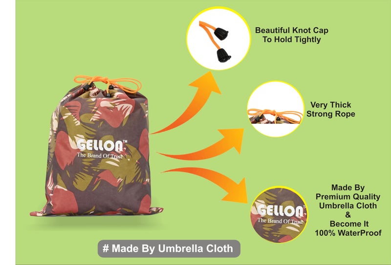 Gellon Shoes Bag Water Proof in Umbrella Cloth for Travel & Storage Travel Organizer for Women & Men Travel Accessories Shoes Cover Pouch for Travel Essentials Military Pattern01 - Image 2