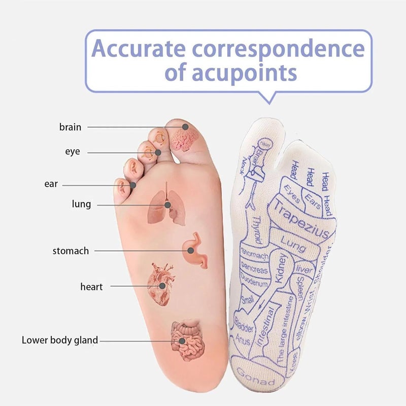 softNLux Foot Reflexology Sock Set with Massage Tool Acupressure Reflexology Socks Relief Body Stress Aches Feet Acupuncture Point Massage Pen Trigger Men Size - Image 4
