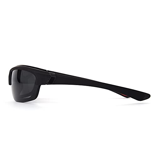 Dockers Men's Blake Sunglasses Polarized Wrap, Black, 57mm - Image 3
