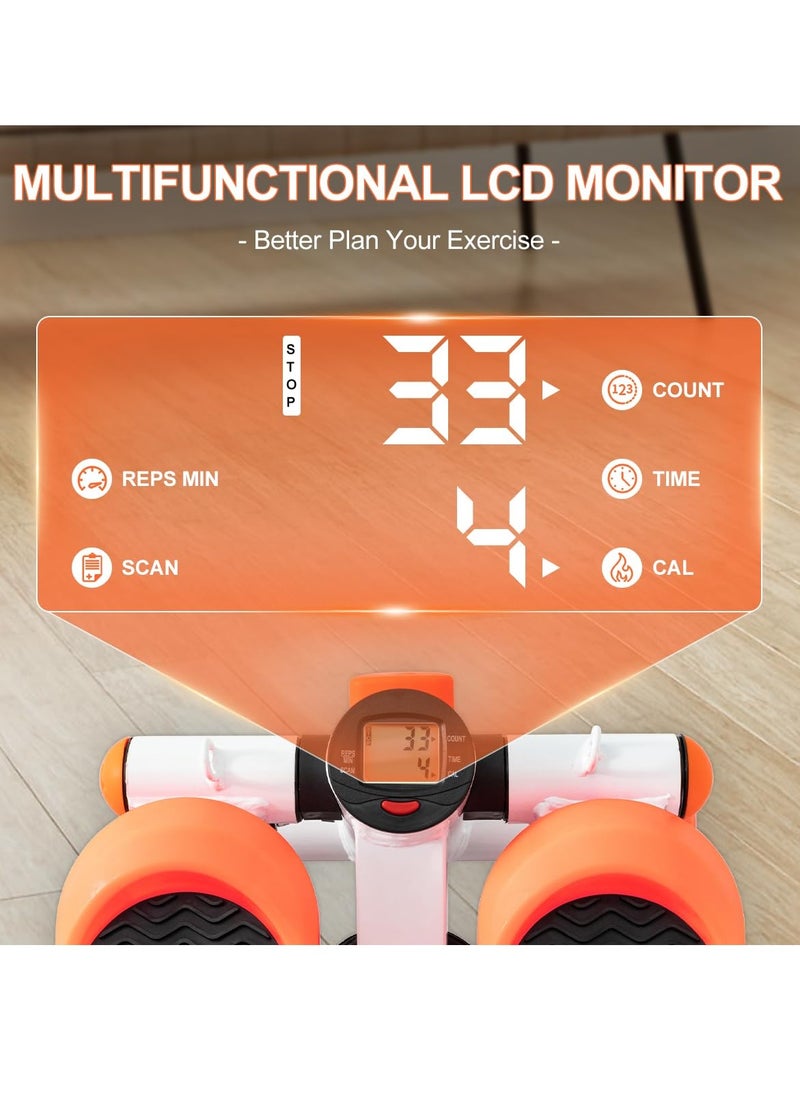 Sharpdo Mini Steppers for Exercise, Stair Steppers for Exercise at Home, Step Fitness Machine with Resistance Band and Calories Count, Home Office Workout Equipment  - Image 3