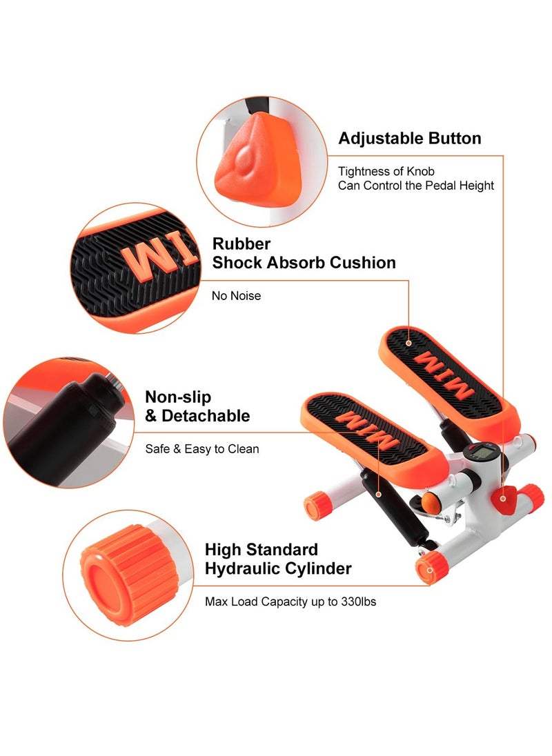 Sharpdo Mini Steppers for Exercise, Stair Steppers for Exercise at Home, Step Fitness Machine with Resistance Band and Calories Count, Home Office Workout Equipment  - Image 5