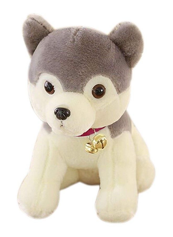 Tickles - Grey Soft Plush Husky Dog For Kids Plush Animal Soft Stuffed For Kids (Color: Grey And White Size:25 Cm) - Image 1